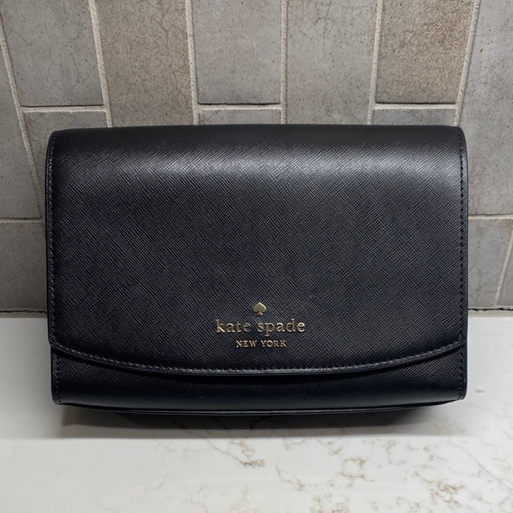 kate spade Handbags - Kate Spade Carson Convertible Crossbody Black Saffiano Leather Preppy NWT